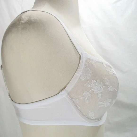34C Felina 190013 Sabrina Sheer‎ Lace Demi UW Bra White NWT - Picture 10 of 13